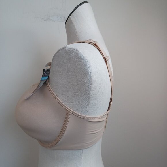 Bali Bra Comfortlite Smoothing Neutral Nude Adjustable Back Strap Women 40DD NEW - Picture 7 of 13